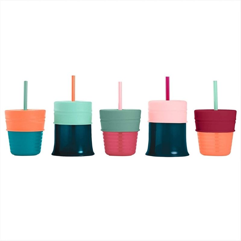 Snug Straw with Lids and Cup - 3 Pack Mint Multi