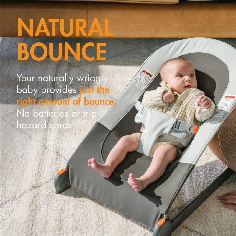 Boon SLANT Portable Baby Bouncer Grey