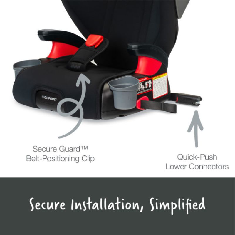 Highpoint 2-Stage Belt-Positioning Booster Seat Black Ombre