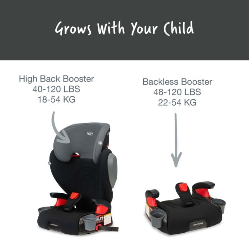 Highpoint 2-Stage Belt-Positioning Booster Seat Black Ombre