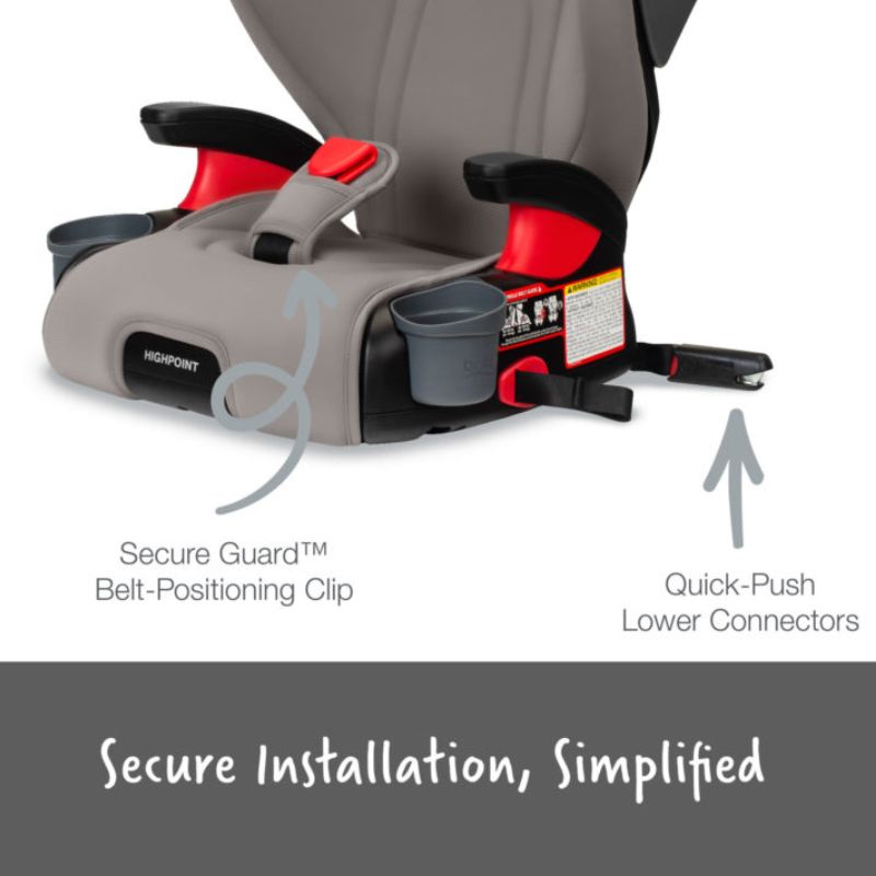 Highpoint 2-Stage Belt-Positioning Booster Seat Grey Ombre