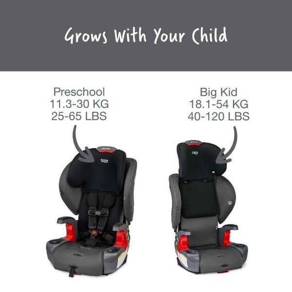 Grow With You Harness-2-Booster Seat MOD Black Safewash