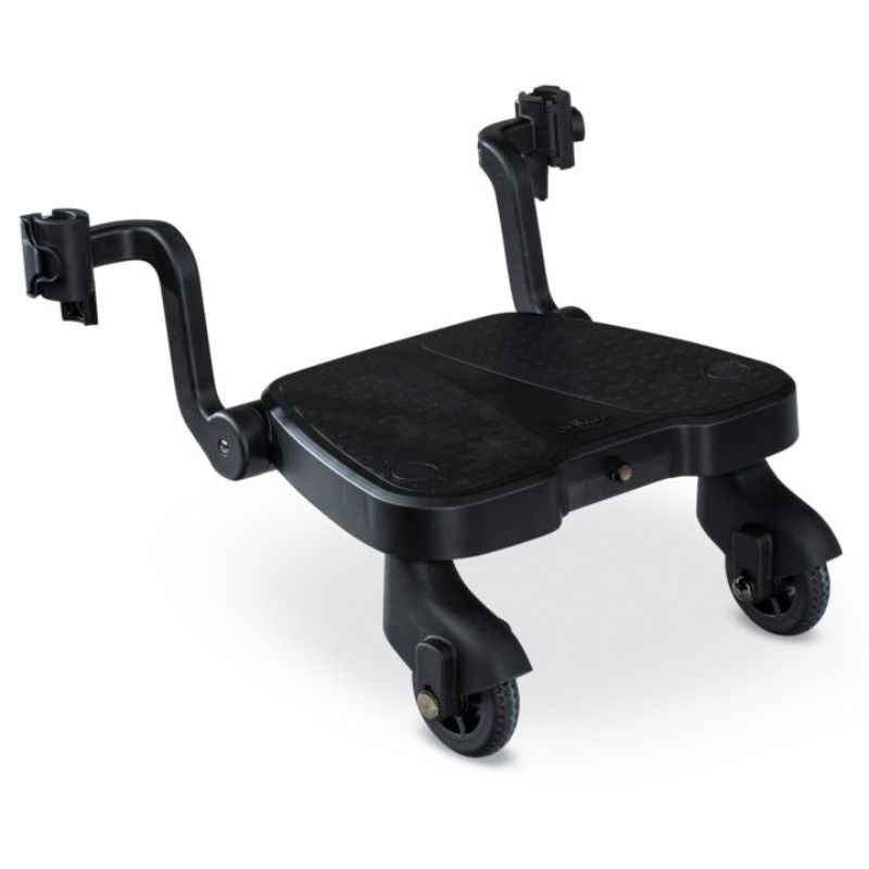 Buggy board stroller clearance attachment