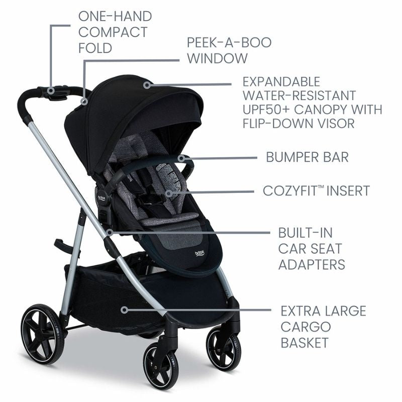 Britax Grove Modular Stroller Pindot Stone