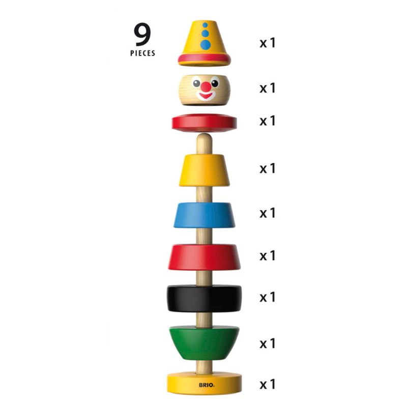 Wooden Stacking Clown