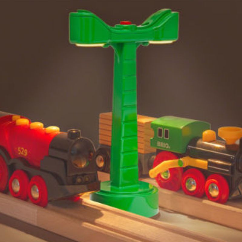 Wooden Train Intersection Compatible With Playmobil Train / Wooden