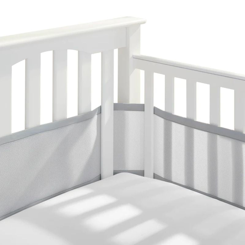 Breathable Mesh Crib Liner Grey