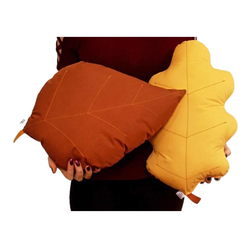 Birch Leaf Pillow Rust