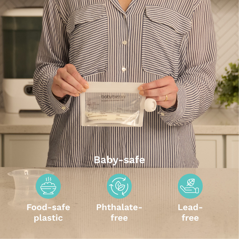 Reusable Breastmilk Storage Bags with Filling Funnel - 10 Pack