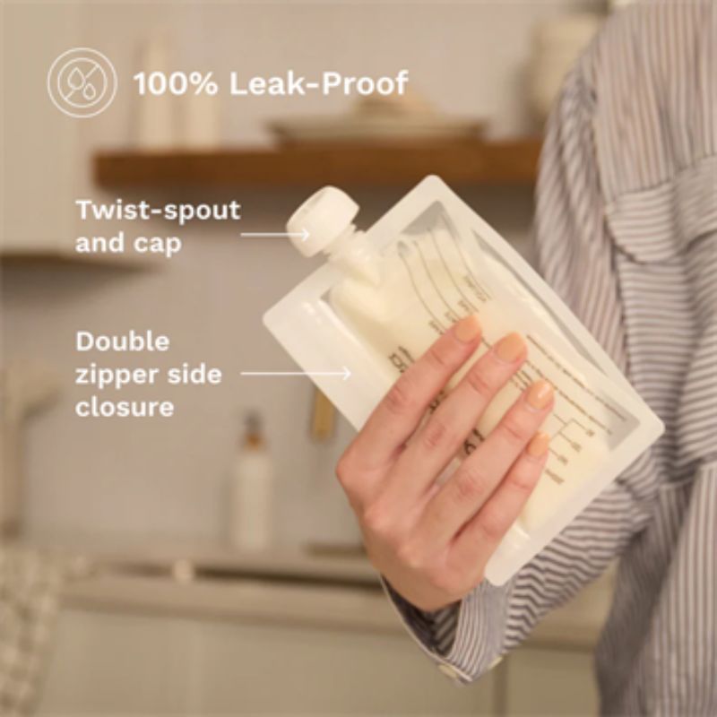 Reusable Breastmilk Storage Bags with Filling Funnel - 10 Pack