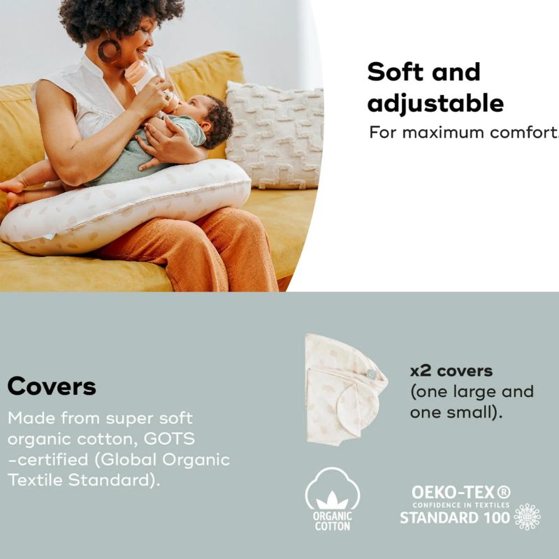 B.Love 2-in-1 Pregnancy & Breastfeeding Pillow - Off White Petals
