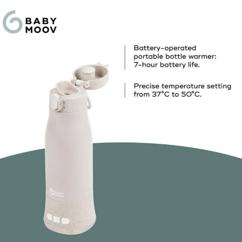 Chauffe-biberon rechargeable Moov &amp; Feed - Beige Minéral