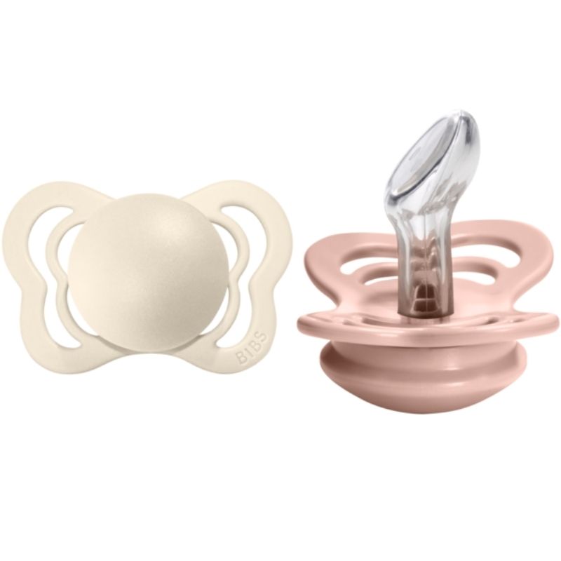 Couture Silicone Pacifiers - 2 Pack Ivory/Blush