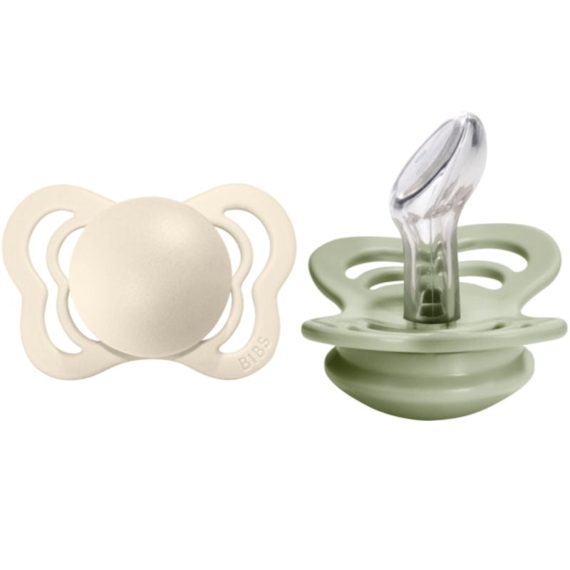 Couture Silicone Pacifiers - 2 Pack Ivory/Sage