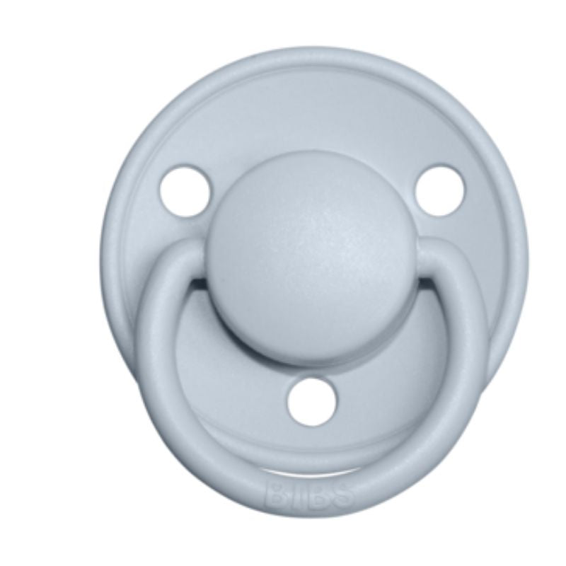 De Lux Silicone Natural Pacifier - 2 Pack Baby Blue