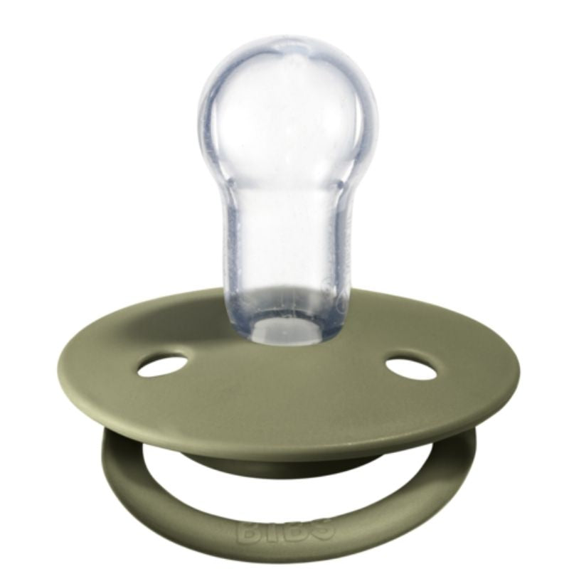 De Lux Silicone Natural Pacifier - 2 Pack Olive