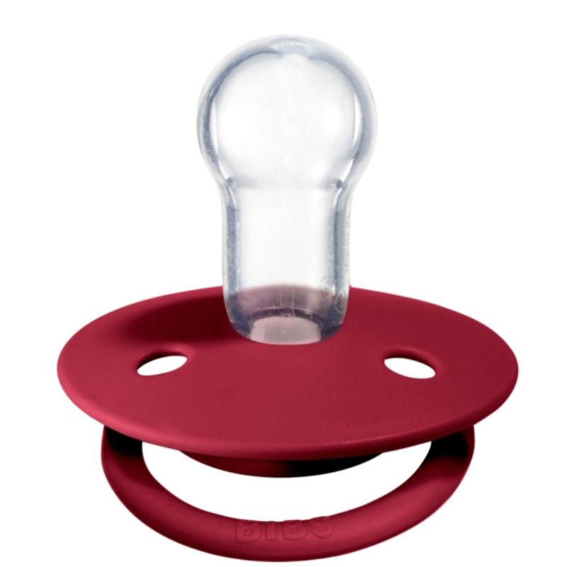 De Lux Silicone Natural Pacifier - 2 Pack Ruby