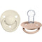 De Lux Silicone Natural Pacifier - 2 Pack Ivory/Blush