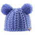 Beanie With Poms - Blue