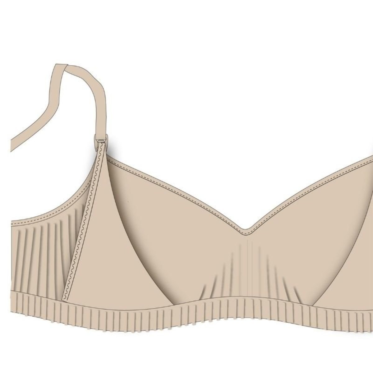 Cotton Candy Nursing Bra Black Nude