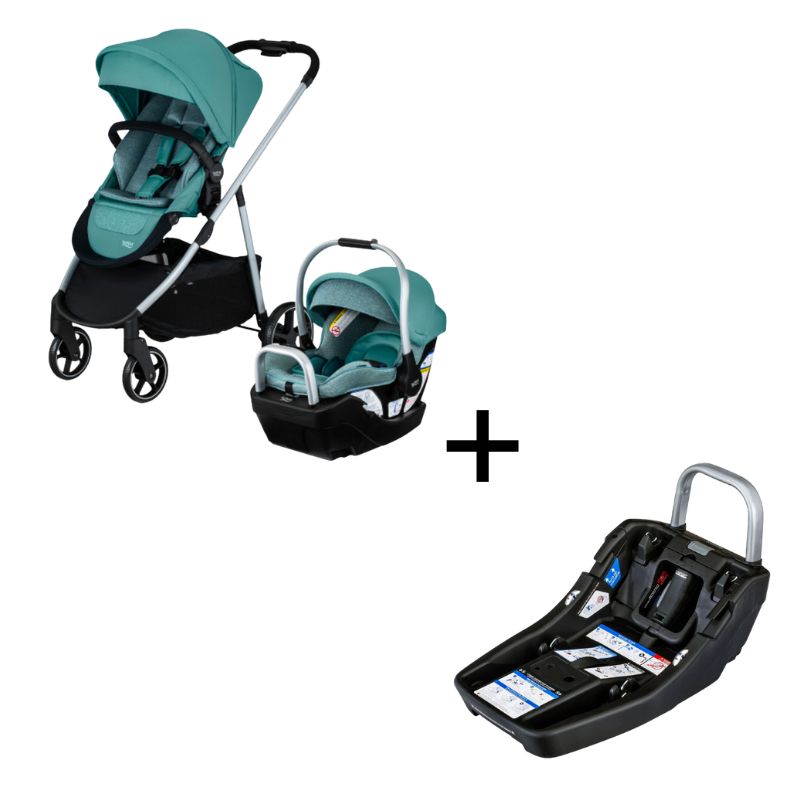 Willow Grove SC Travel System + Alpine Car Seat Base ClickTight Bundle