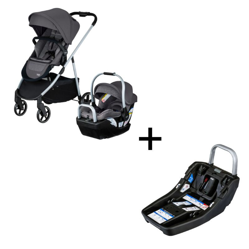 Willow Grove SC Travel System + Alpine Car Seat Base ClickTight Bundle