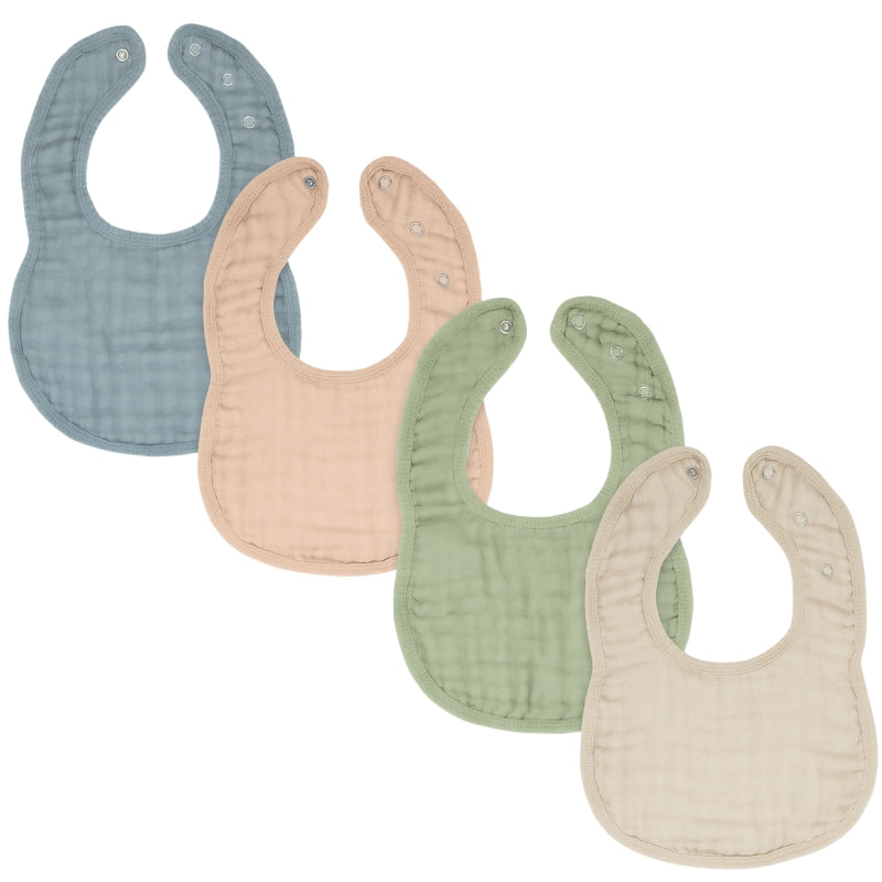 Muslin Bibs - 4 Pack