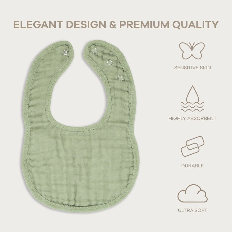 Muslin Bibs - 4 Pack