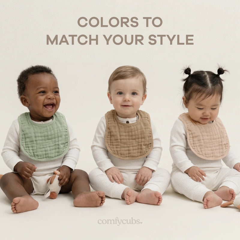 Muslin Bibs - 4 Pack