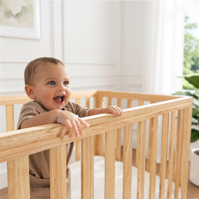 Natural Wood Baby Crib
