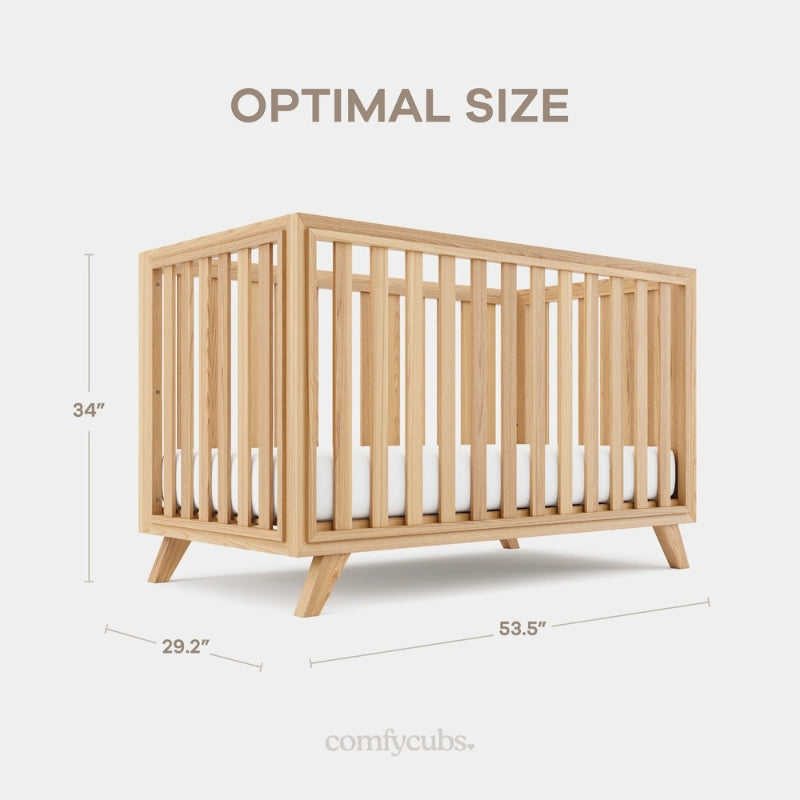Natural Wood Baby Crib