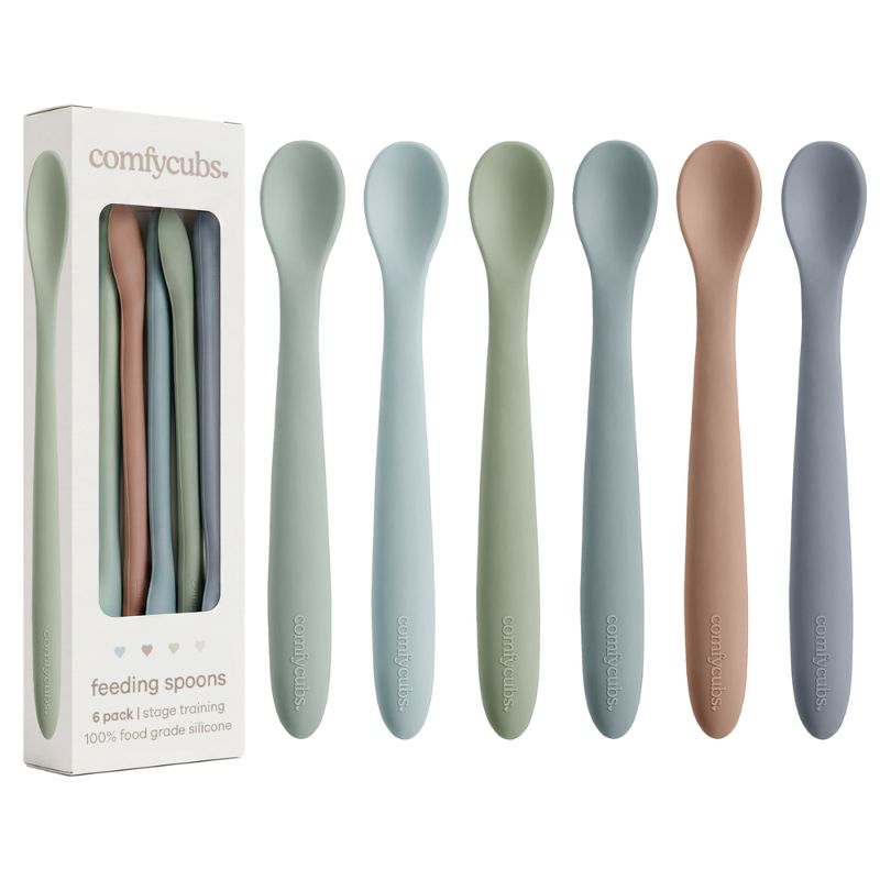 Silicone Baby Spoons Set - 6 Pack
