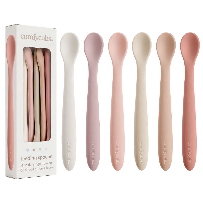 Silicone Baby Spoons Set - 6 Pack
