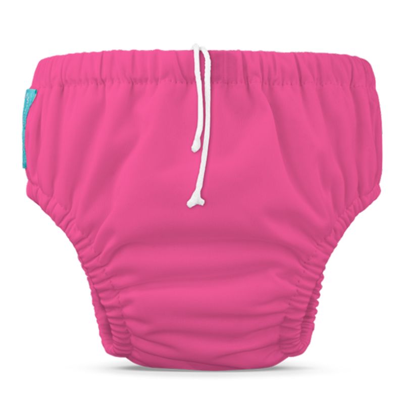 Reusable Swim Diaper with Drawstring Fluorescent Hot Pink
