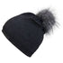 Merino Pom Pom Hat Black