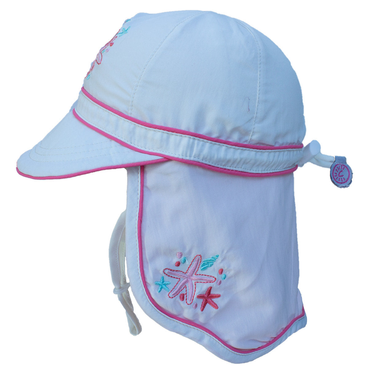 UV Flap Hat White