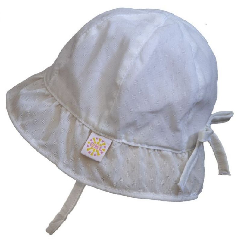 Summer Cotton Baby Hat White