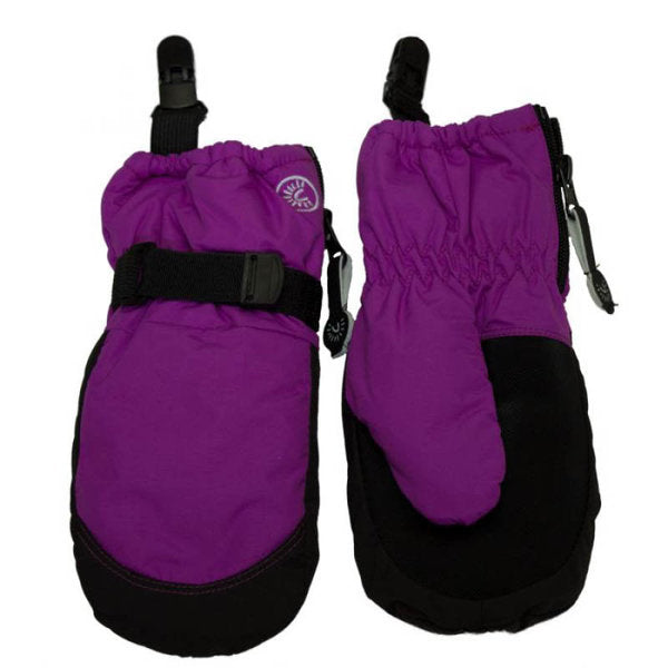 Zipper Mittens with Clips