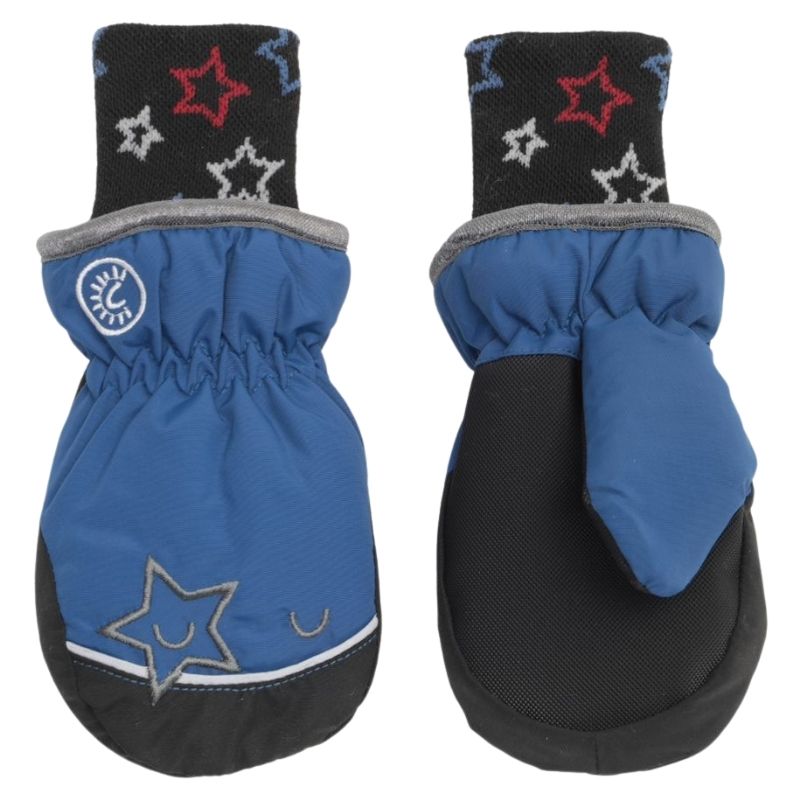 Long Cuff Mitt Denim Blue