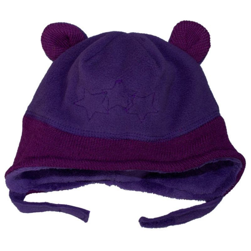 Fleece Velcro Hat Purple