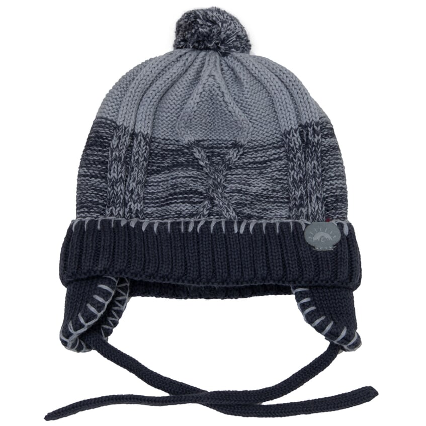 Knit Pom Hat Grey