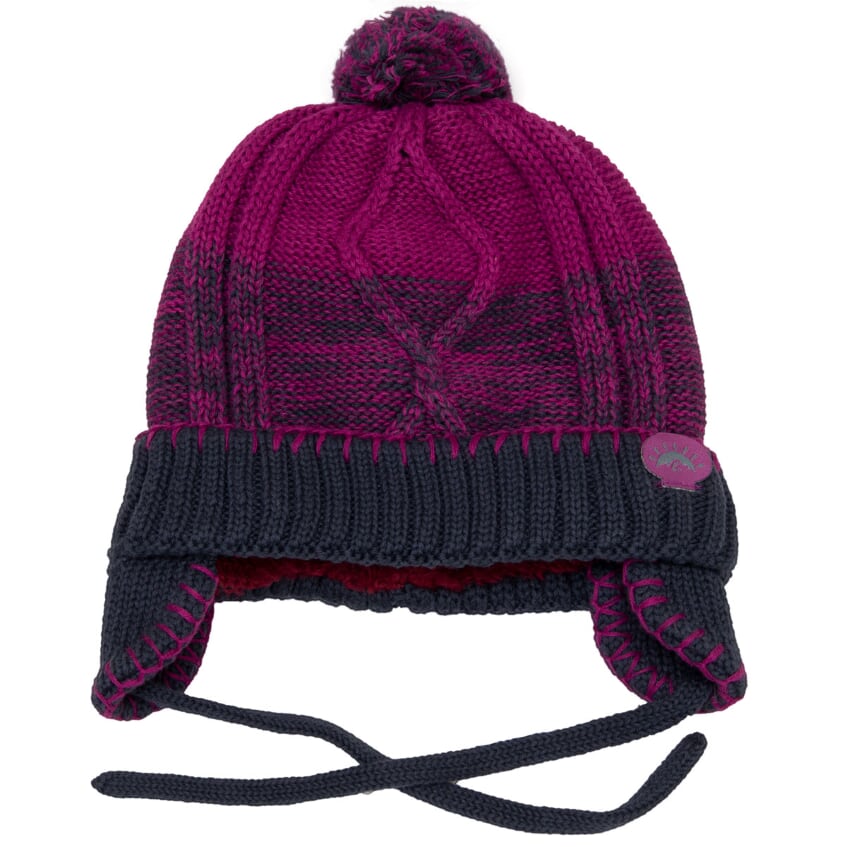 Knit Pom Hat Magenta
