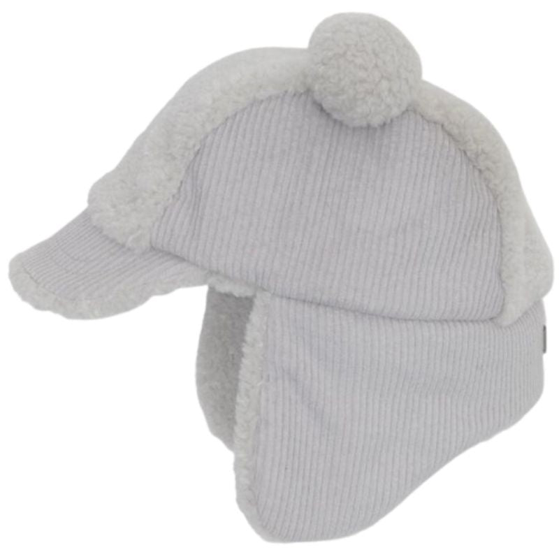 Baby Bear Trapper Hat Grey