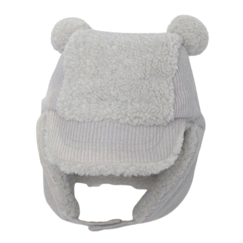 Baby Bear Trapper Hat Grey