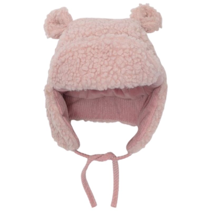 Baby Bear Trapper Hat Pink