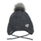 Pom Pom Heart Hat Graphite