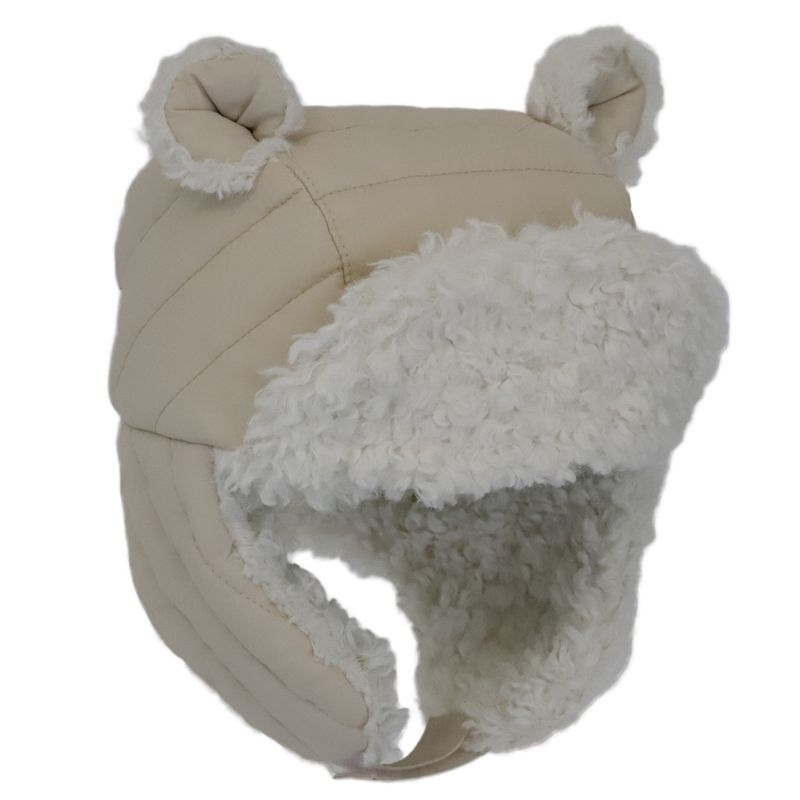 Puffer Bear Hat Cream