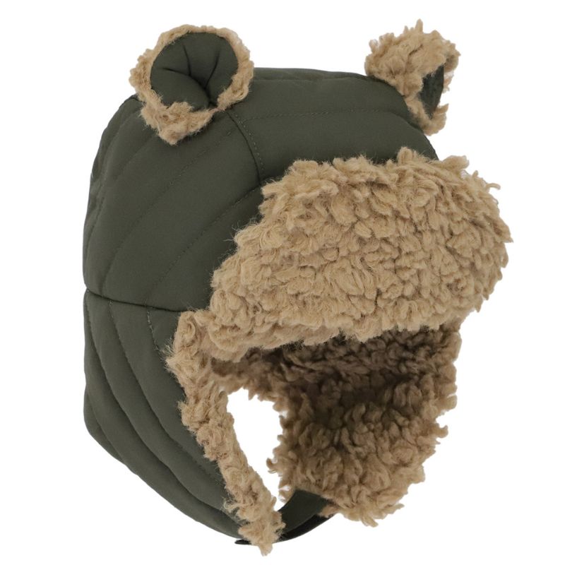 Puffer Bear Hat Olive