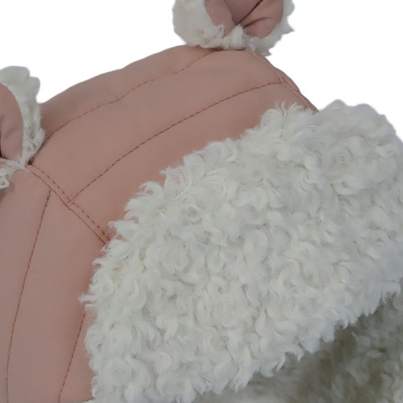 Puffer Bear Hat Rose
