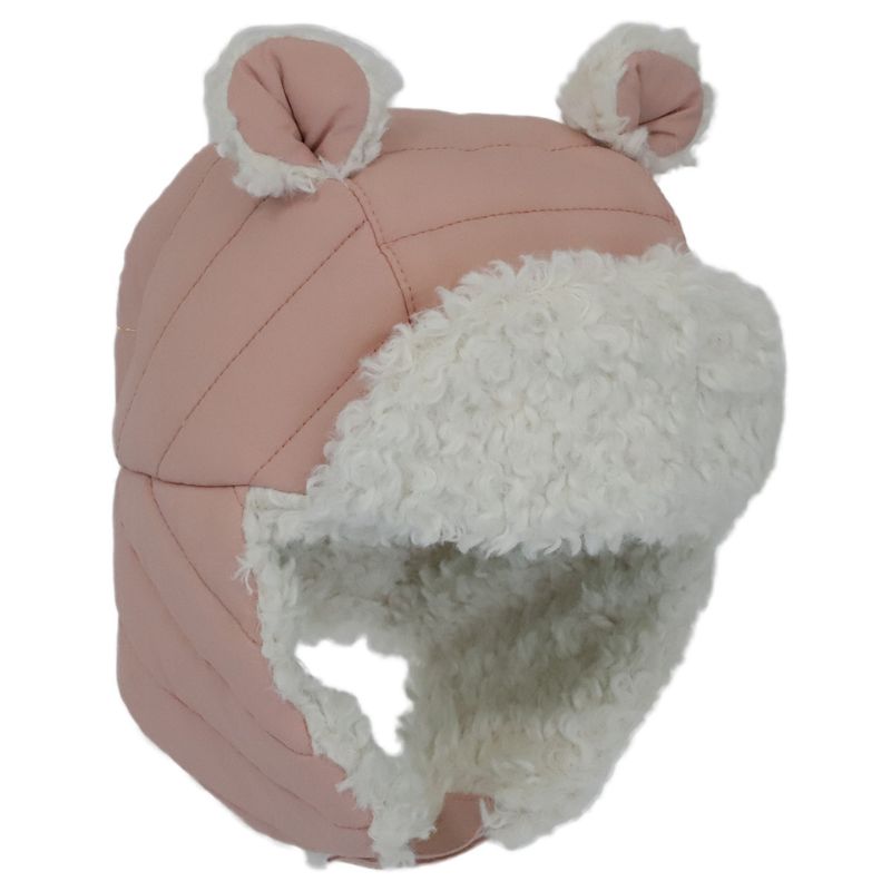 Puffer Bear Hat Rose